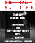LIFE DRAWING AT GLOSSOP WITH A CONTEMPORARY DANCER LESYA