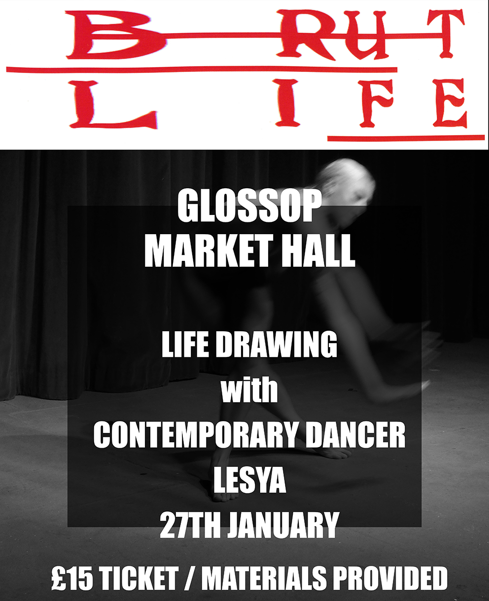 LIFE DRAWING AT GLOSSOP WITH A CONTEMPORARY DANCER LESYA