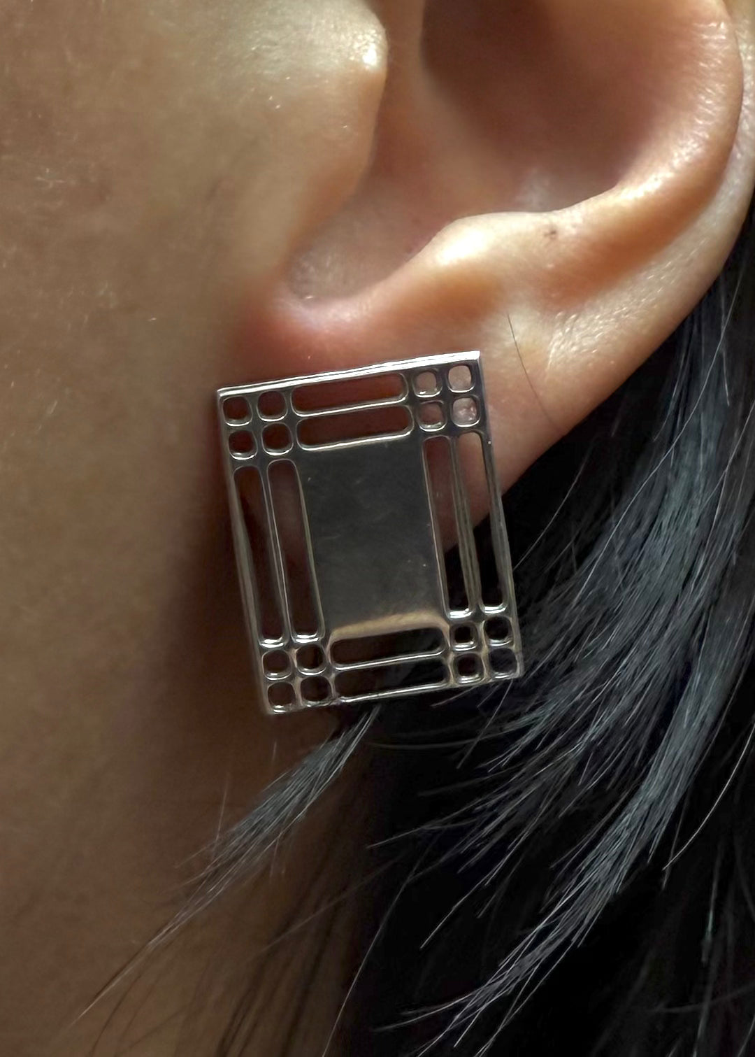 INFERNO Vintage | Square Lines Earrings